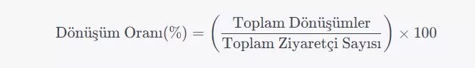 dönüşüm oranı nasıl hesaplanır